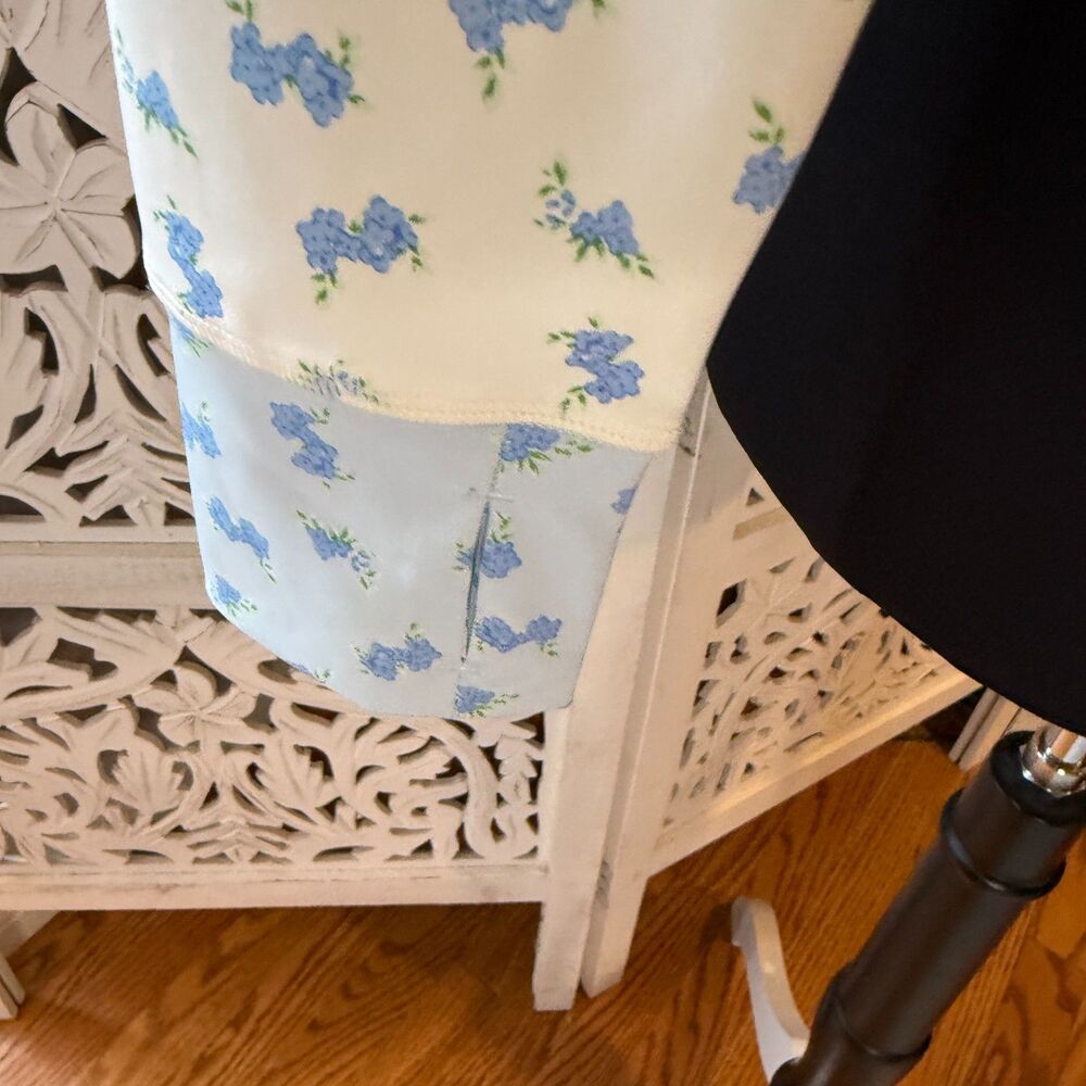 Treasures by Shabby Chic Woman Jacket Blue With Cream Size Small New - Picture 6 of 8